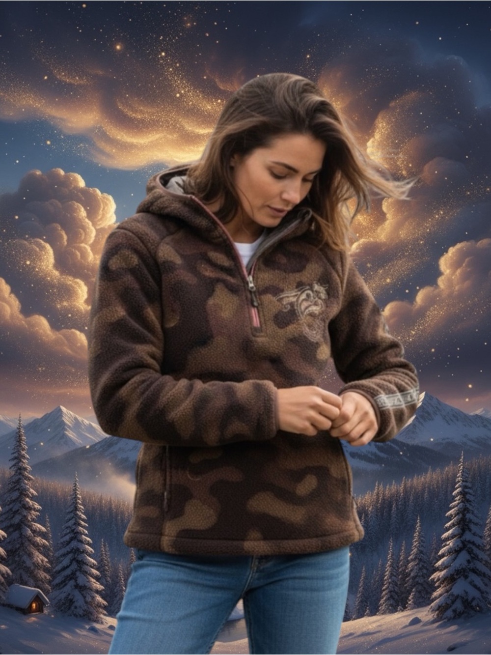 Bogner Fire and Ice Vintage Embroidered Fleece Hoodie